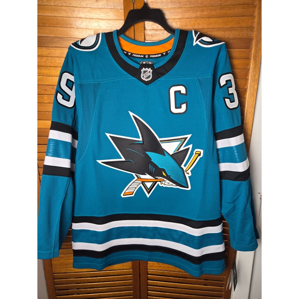 San Jose Sharks Couture Fanatics Premium Home Jersey Mens Size 46 (Small)